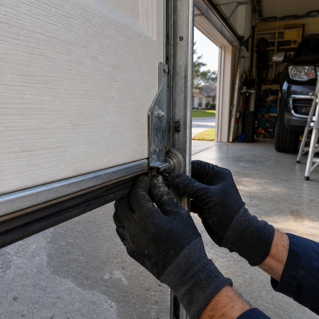 Garage door parts repair, garage door roller, garage door track, professional repair in Orange County, FL